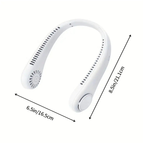 Portable Neck Fan, Hands Free Bladeless Fan, 3 Speeds, Battery Operated Wearable Personal Fan, USB Rechargeable Fan for Outdoor Indoor, Portable Cordless Fan, Birthday Gifts for Men Women Mom Dad